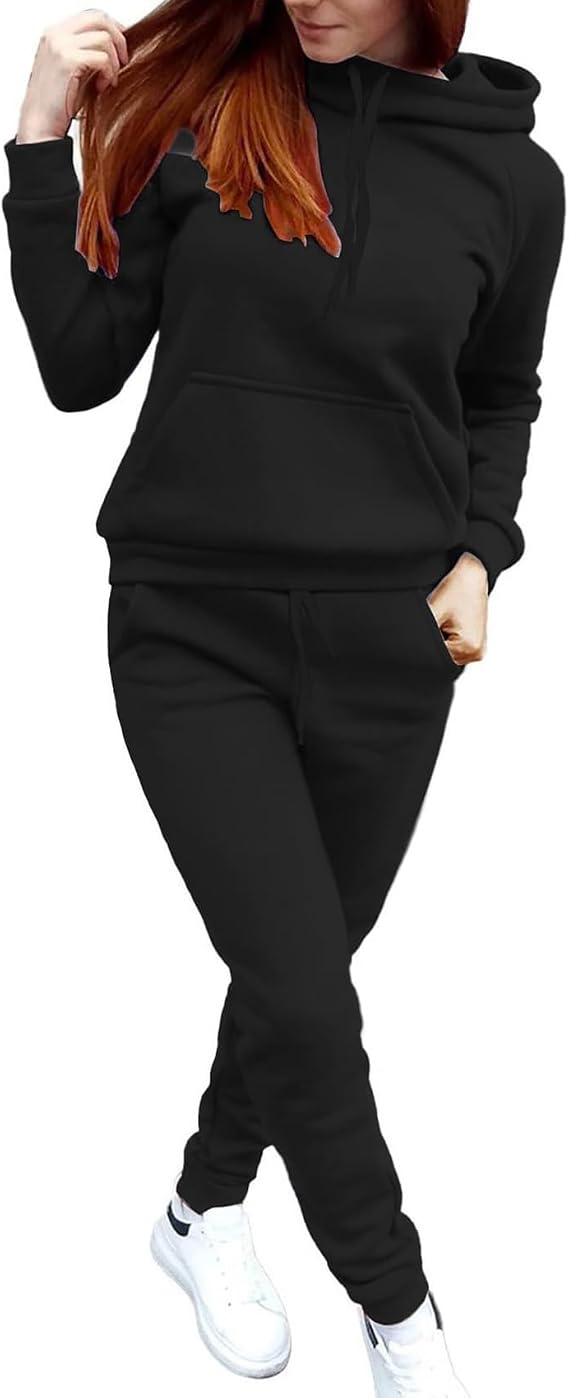 Track Suits for Women Set - 2 Piece Outfits Sweatsuit Pocket Hoodies with Pants Fall Jogging Workout Sets for Women