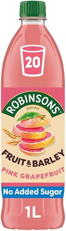 Robinso Squash 1L Variety Pack – Assorted Fruit Flavours, No Added Sugar, Concentrated Cordial Drink (Robinsons Fruit & Barley with Vitamins Pink Grapefruit Squash 1L)
