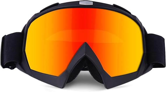 BIBIRE Dirt Bike & ATV Goggles - Motocross MX Anti Fog OTG Riding Goggles for Men, Women & Youth
