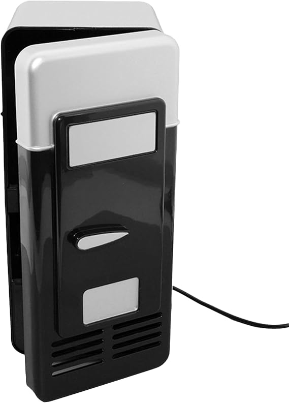 Mini Fridge - Beverage Refrigerator, 20cm Small - Portable USB Cooler and Warmer for Snacks and Cosmetics, Perfect for Sleeping, Dorm, Travel, Watching Movies at Home