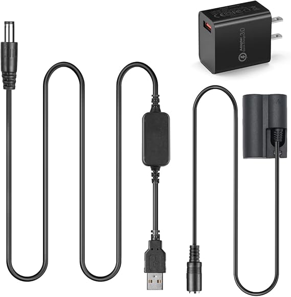 ACK-E2 USB Cable + DR-400 BP-511 Dummy Battery + USB Adapter for Canon EOS 20D 30D 40D 5D 50D D30 D60