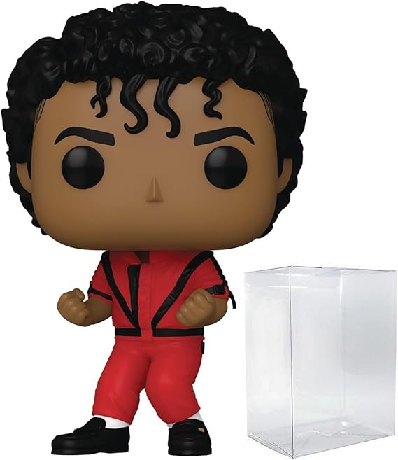 POP Rocks: Michael Jackson - Thriller Funko Vinyl Figure (Bundled with Compatible Box Protector Case), Multicolored, 3.75 inches