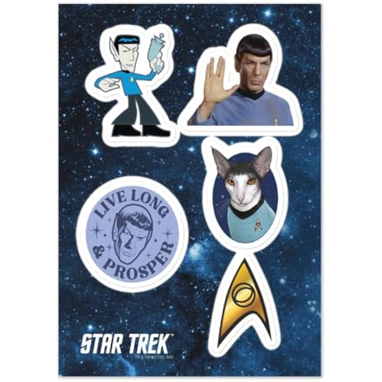 Star Trek: The Original Series Spock Sticker Sheet - Officially Licensed
