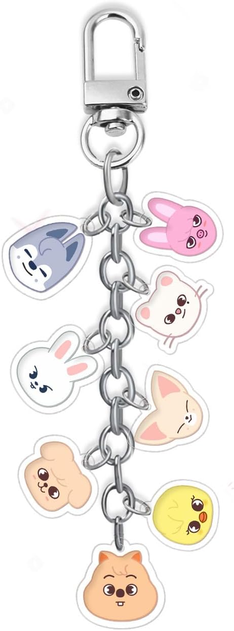 1 PCS Stray Cute Keychain Cartoon Animal Keyring, Double Sided Acrylic Pendant, Anime Keychain for Fans Merch Party Supplies Cute Birthday Gifts for Fans Kids Schoolbag Pendant
