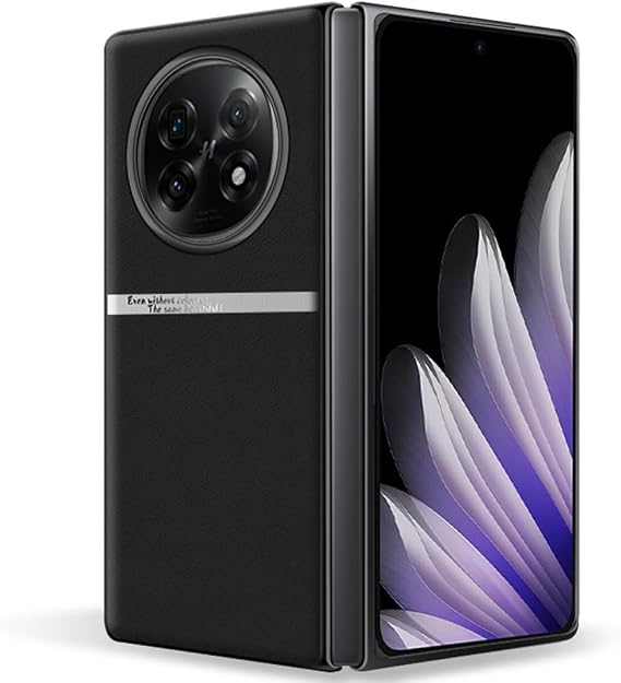 QUIETIP Case Compatible with Oppo Find N5,Slim Shockproof Metal Lens Protective Hard Cover,Black