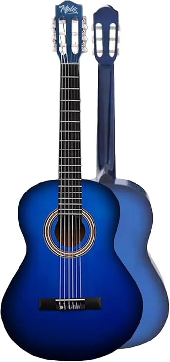 Midex CG-36BL Quality 36 Inch 3/4 Juniur Children's Guitar Between 8-12 Years Old (Bag Strap Capo Note Sticker Pena Method)