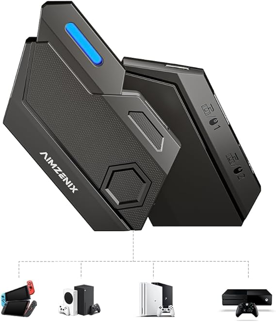 AIMZENIX Keyboard and Mouse Adapter for Switch, Xbox, PlayStation