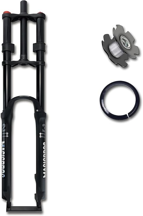 Bike Front Fork 26/27.5/29 Inch Double Shoulder Forks 1-1/8 Bike Suspension Fork Downhill Disc Brake 160mm Travel A,27.5