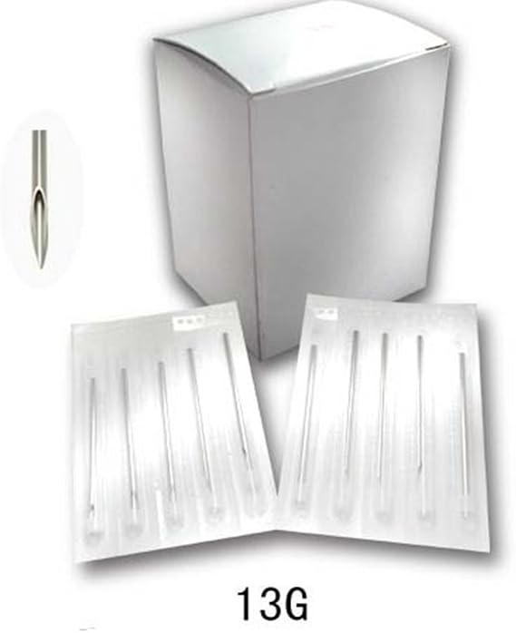 New Star Tattoo 100PCS 13G Steel Body Piercing Needles Supply
