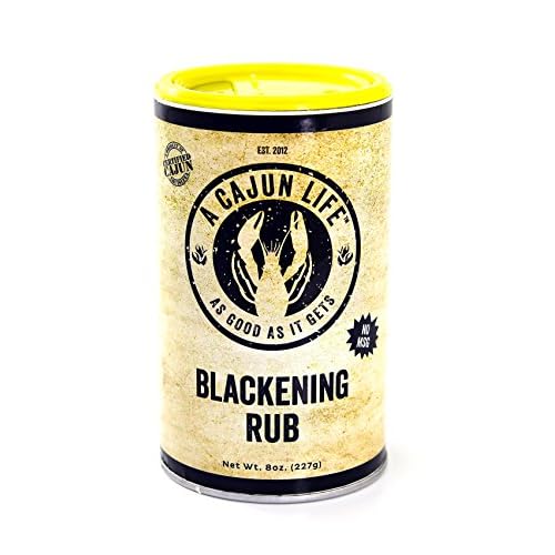 A Cajun Life Blackening Seasoning | Authentic Certified Cajun Blackening Rub, Non-GMO, No MSG, 8 oz