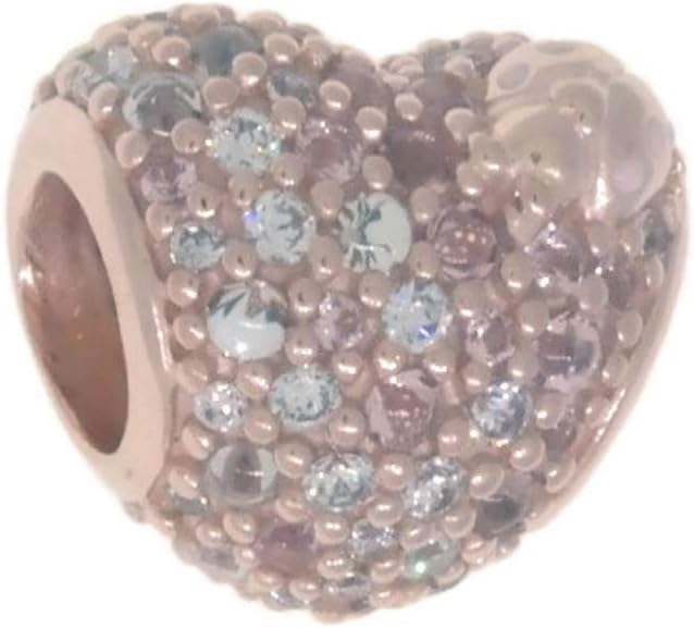 PANDORA Gleaming Ladybug Heart PANDORA Rose Charm - 787894NPOMX