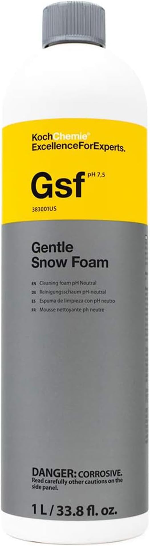 KOCHCHEMIE Gentle Snow Foam - pH Neutral Pre-Cleaning; Works with Foam Cannon & Spray; Manual Cleaning Shampoo; Safe for Existing Wax and Sealed Surfaces; Unique Cherry Fragrance 1 Liter