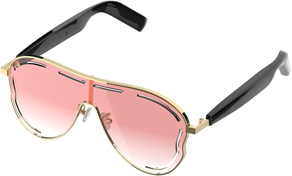 Smart Bluetooth 5.4 Sunglasses with Open-Ear Audio, Blue Light Blocking, UV Protection, Waterproof for Daily Wear