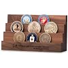 Walnut Grove Solid Walnut Coin and Medallion Stand (12 Coins-3 Tier (Short))
