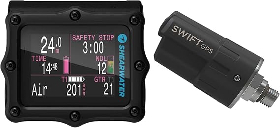 Shearwater Perdix 2 Ti Dive Computer with GPS Transmitter, Black 