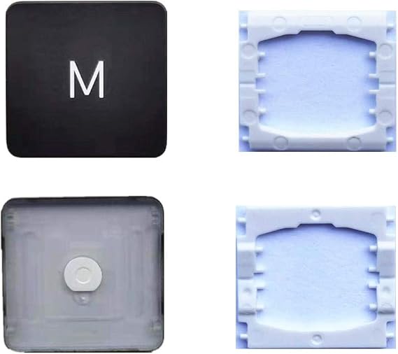 Replacement Individual M Key Cap and Hinges are Applicable for MacBook Pro A1706 A1707 A1708 Keyboard to Replace The M Key Cap and Hinge