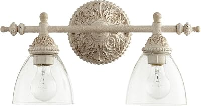 Quorum 5257-2-70 Transitional Two Light Vanity in White Finish,