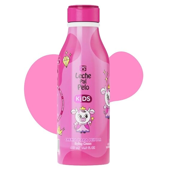 Leche Pal Pelo Kids Styling Cream - Lightweight Hair Cream with Coconut Oil, Jojoba Oil - Gentle Frizz Control - 14.9 oz