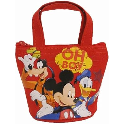 Officially Licensed Disney Mini Handbag Style Coin Purse - Goofy, Mickey, and Donald