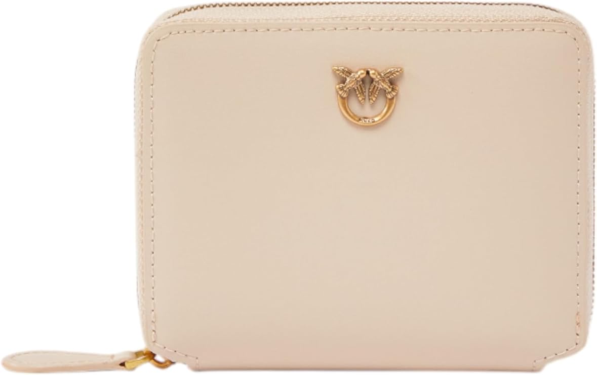 Pinko Beige Calf Leather Bos Taurus Women's Wallet
