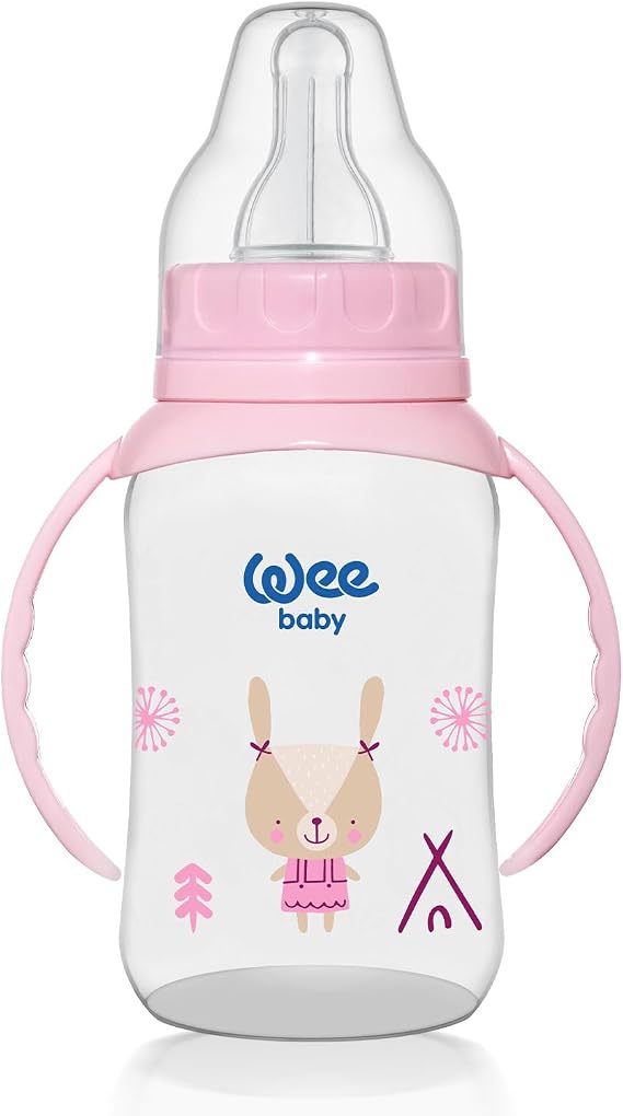 Wee Baby Klasik Kulplu PP Biberon 150 ml - PEMBE