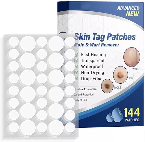 144pcs Skin Tag Remover Patches Quick Effective Mole Wart Removal Pad Sticker UK