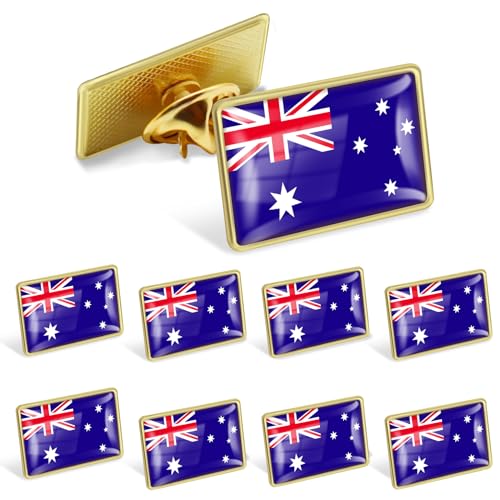122550100Pack Official Australia Flag Pins Bulk - Metal Australian Aussie National Lapel Pin
