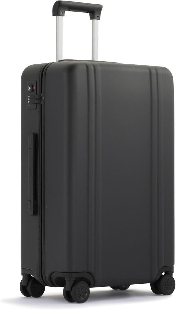 ZERO Halliburton Classic Lightweight 4.0 Medium Hardside Travel Case, 26-Inch, Four Dual Spinner Wheels, TSA Accepted Lock, Telescoping Pull Handle, 60L, Matte Finish- Black