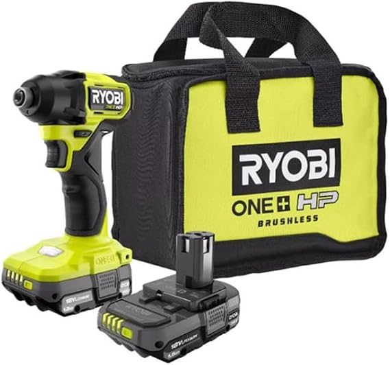 RYOBI 18V ONE+ HP Compact Brushless 1/4" Impact Driver Kit