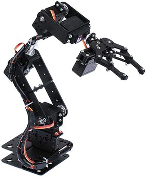 6DOF Robotic Arm Kit DIY Robot with Servo Motors for STEM Education Engineering Learning Tool for Hobby Projects Students Educators