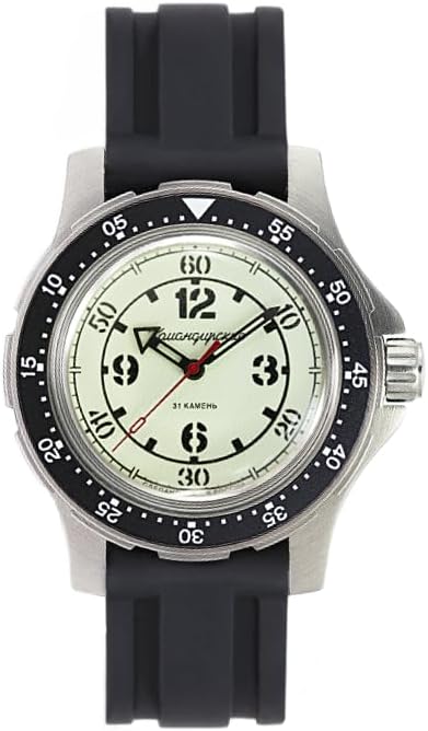 VOSTOK Original Mens Watch Komandirskie 18088A Series Pilot Mechanical Self-Winding Luminous Dial Water Proof 200m