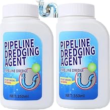 Powerful Pipe Dredging Agent,Pipeline Dredging Agent for Kitchen and Toilet Pipelines,Kitchen Sink Drain and Pipe Cleaner,Drain Clog Remover (2PCS)