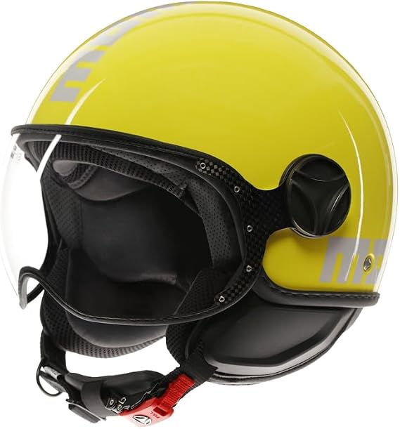 MOMODESIGN Fgtr Classic Motosiklet Kaskı Açık Kask Candy Yellow White S