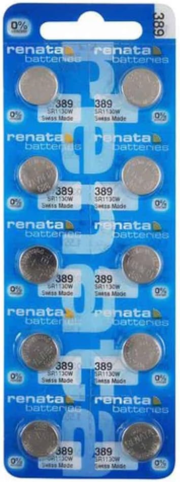 RENATA 381 Non-rechargeable Battery, Watch, Single Cell, Silver Oxide, 50 mAh, 1.55 V, SR55, Flat Top (1 piece)