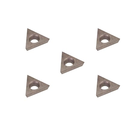 THINBIT 5 Pack MBCIZ02D5U MBC Series, 0.002" Radius, Flat top, Uncoated Carbide Boring Insert for Non-Ferrous alloys, Aluminium, Plastic Without Interrupted cuts.