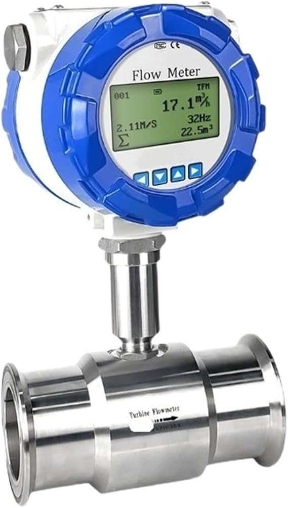 Digital Flow Meter, SS304, 4-20mA RS485 Output, Liquid Meter Flowmeter Water Measuring Instrument(DN4)