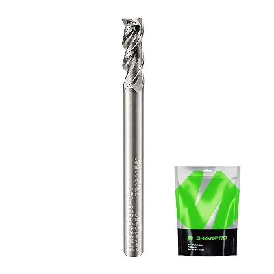 4MM End Mills 4MM Shank, 3 Flute Carbide Square Endmill, Upcut Spiral CNC Router Bits for Alloy Steel, Aluminum, Metal and Stainless Steel