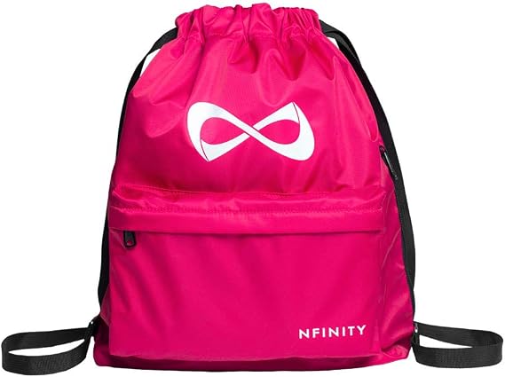 Nfinity Drawstring Backpack Large Capacity Multi-Compartment Cinch Bag