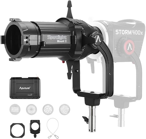 Aputure Spotlight Mount II 26° Lens Kit, ProLock and Bowens Projection Modifier