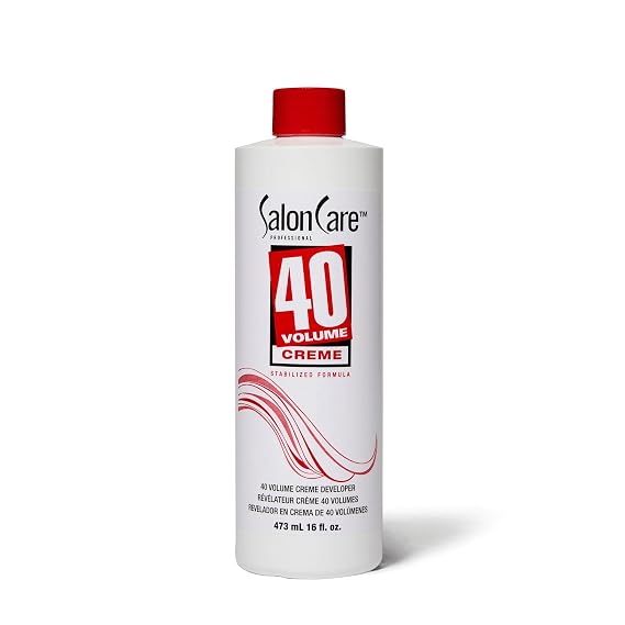 Salon Care 40 Volume Creme Developer, Strong Lift Formula, Easy to Handle Cream Consistency, Can Be Used as a Bleach Booster, 16 oz