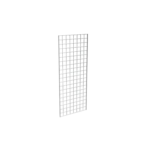 Econoco Grid Panels, Wire Display, 3 Pack, Chrome, 2x5ft | Chrome wire grid panels for freestanding or wall-mounted retail displays, compatible with all standard gridwall accessories