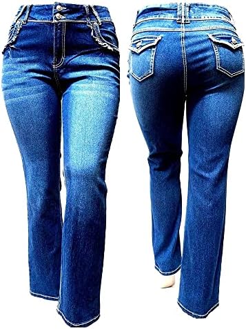 Jack David Y&F Rock & Stone Womens Plus Size Curvy Stretch Relaxed Fit StraightSkinnyBootcut Denim Jeans Pants
