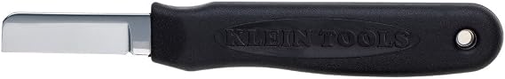KLEIN TOOLS 44200 Cable Splicers Knife, Heavy-Duty Handle, Cutlery Steel Blade