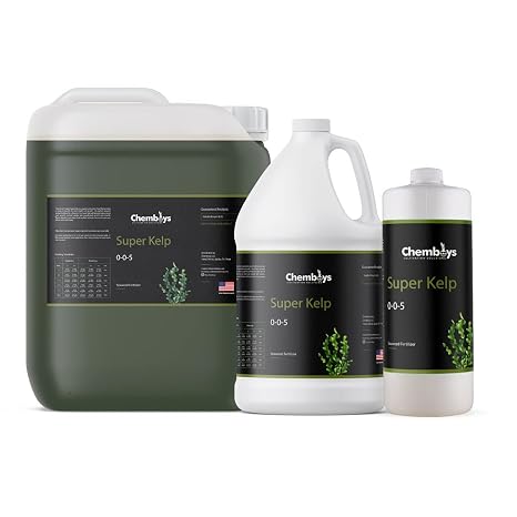 Super Kelp Liquid Seaweed Fertilizer Kelp Plant Food Supplement for Plant Growth, Bloom & Yield Boost Liquid Seaweed Concentrate Garden Fertilizer - 1 Quart (32 fl oz)