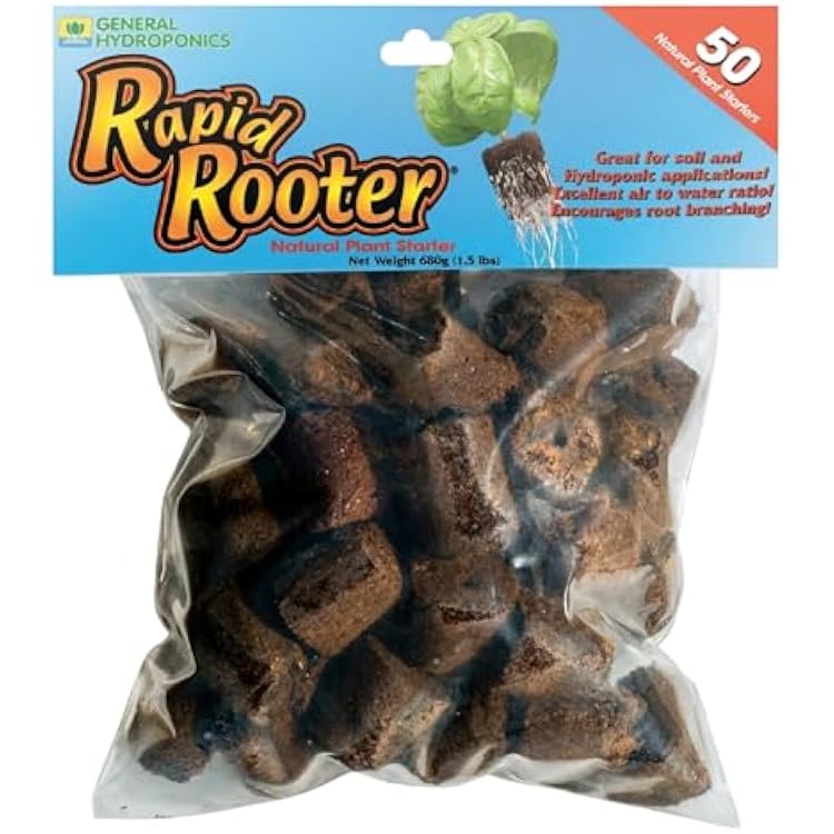General Hydroponics GH3253 Rapid Rooter Replacement Plugs 50 Count