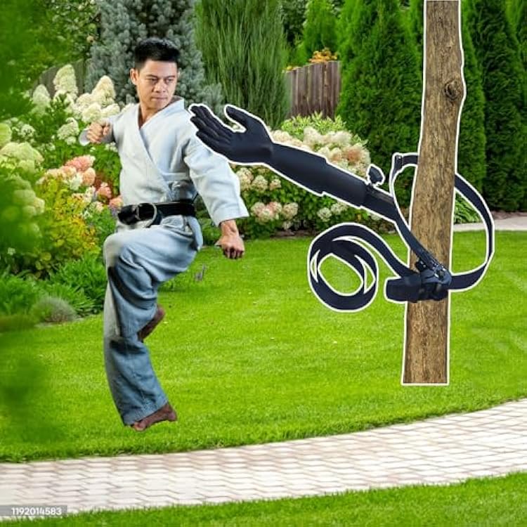TREGOO Wing Chun Dummy Martial Arts Arms Practice for Bundle HardSoft Object, Shaolin Kung Fu Training Equipment Adjustable, Punching Kicking Exercise Tool Size : for Hardware, 78634
