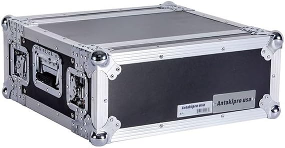 ANTAKIPRO 4U ATA-300 Rack Case for Professional Audio Gear, 14-Inch Depth Flight Case with Pre-Tapped Rails, Dual Covers, Ball Corners & Butterfly Latches for DJ Mixer and Amplifier Equipment