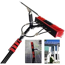 3.6-12M Window Cleaning Pole Water Fed Pole Kit, Telescopic Brush Extendable Window with Squeegee Washer Roof Cleaner Glass Outdoor Solar Panel,12FT/3.6M