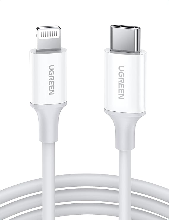UGREEN USB C to Lightning Cable- 3FT MFi Certified PD Fast Charging Lightning Cord Compatible with iPhone 16/15/14/14 Pro/13/13 Pro/12/12 Pro/11, MacBook, iPad, AirPods Pro