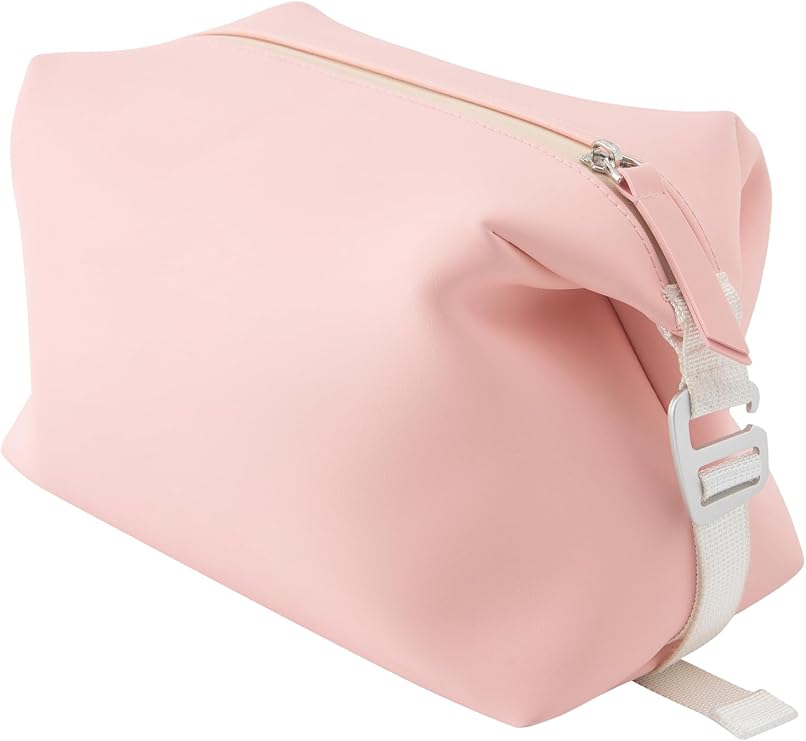 6"x9.84" 4.5L Silicone Toiletry Bag, Pink